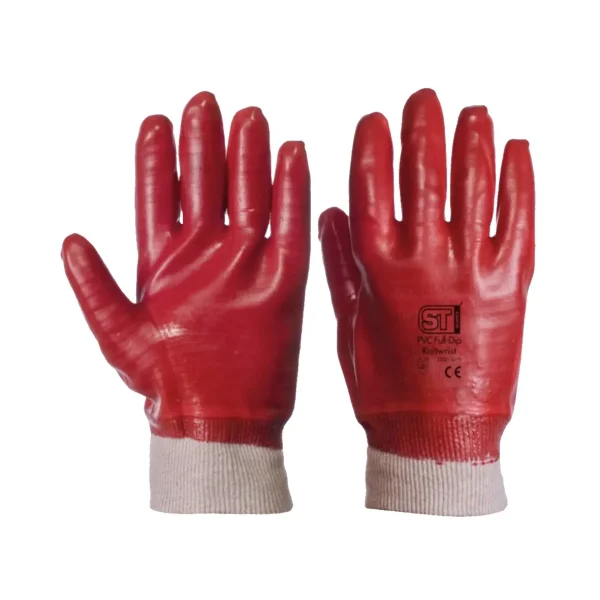 PVC Full Dip Knitwrist Gloves