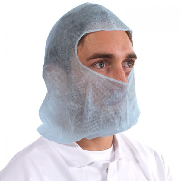 Balaclava Hood Non-Woven Blue (100)