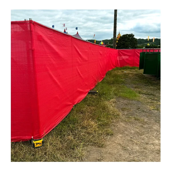 LS95 Fence Scrim FR Red 1.83x100m Fire Retardant