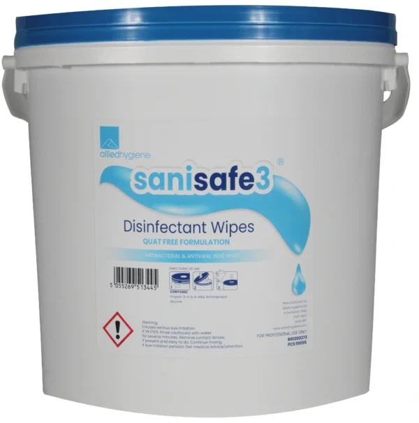 Sanisafe 3 Disinfectant Surface Wipes 23 GSM (2000 Sheets)