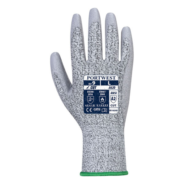 A620 – LR Cut PU Palm Glove Grey