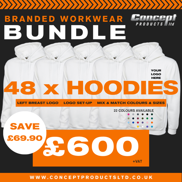 UC502 Classic Hooded Sweatshirts x 48