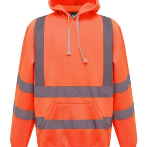 Yoko Hi-vis Pull Over Hoodie Orange HVK05