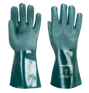 Double Dipped PVC Gauntlet 35cm Green A835