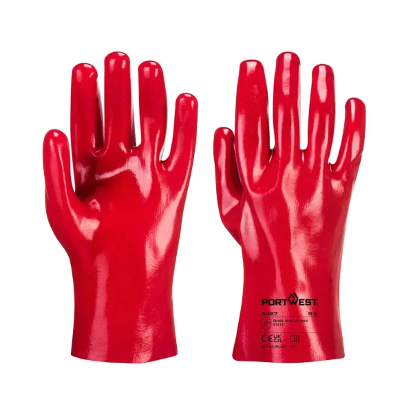 A427 – Grip 12 PVC Gauntlet 27cm Red Sz10/XL